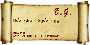 Böcker György névjegykártya
